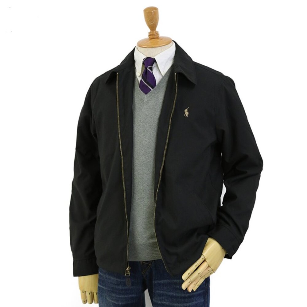 NWT POLO RALPH LAUREN Men's Windbreaker DURHAM Jacket Black XXL MSRP $348